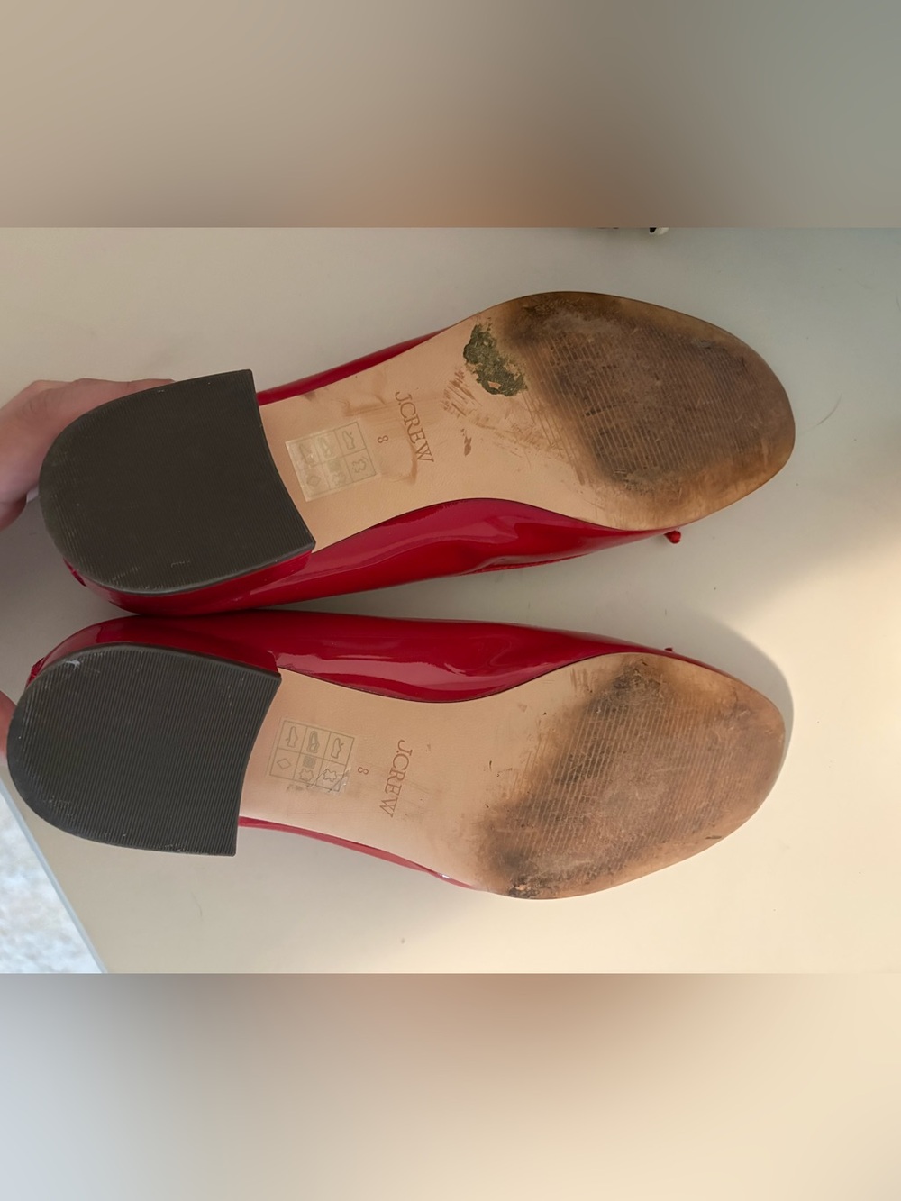 J.Crew Red Patent Low-Heel Ballet Pumps - Picture 4 of 5